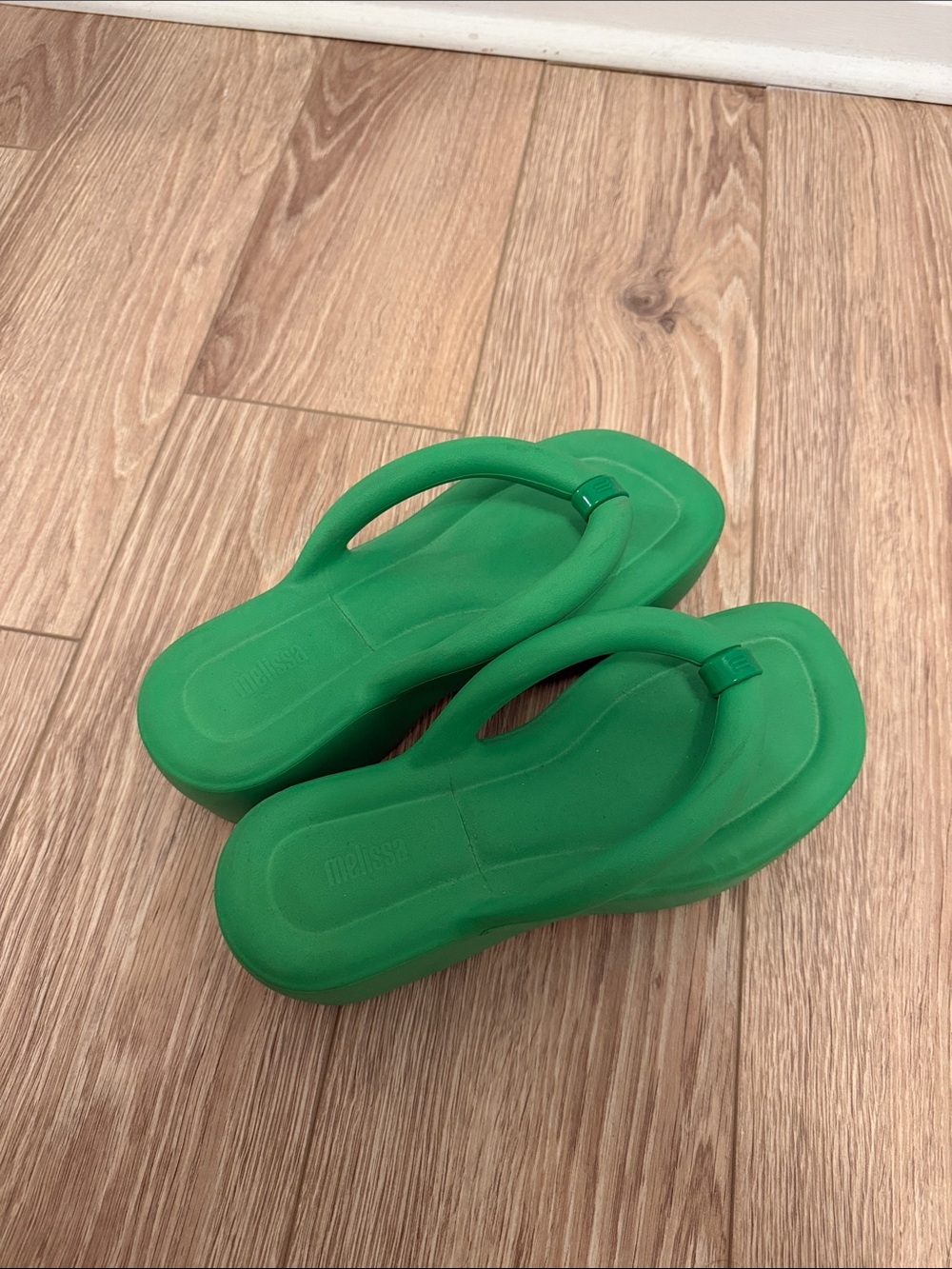 Melissa Green Platform Thong Sandals